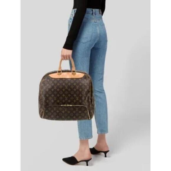 Louis Vuitton Evasion Top Handle Bag Regular Brown Canvas VI1916 - Picture 1 of 16